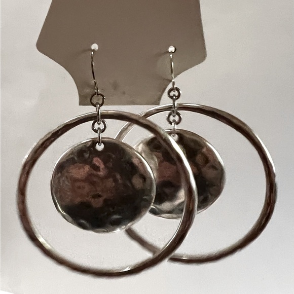 Bella Uno Double Circle Drop Earrings - Picture 3 of 4